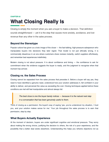Art Of Closing eBook