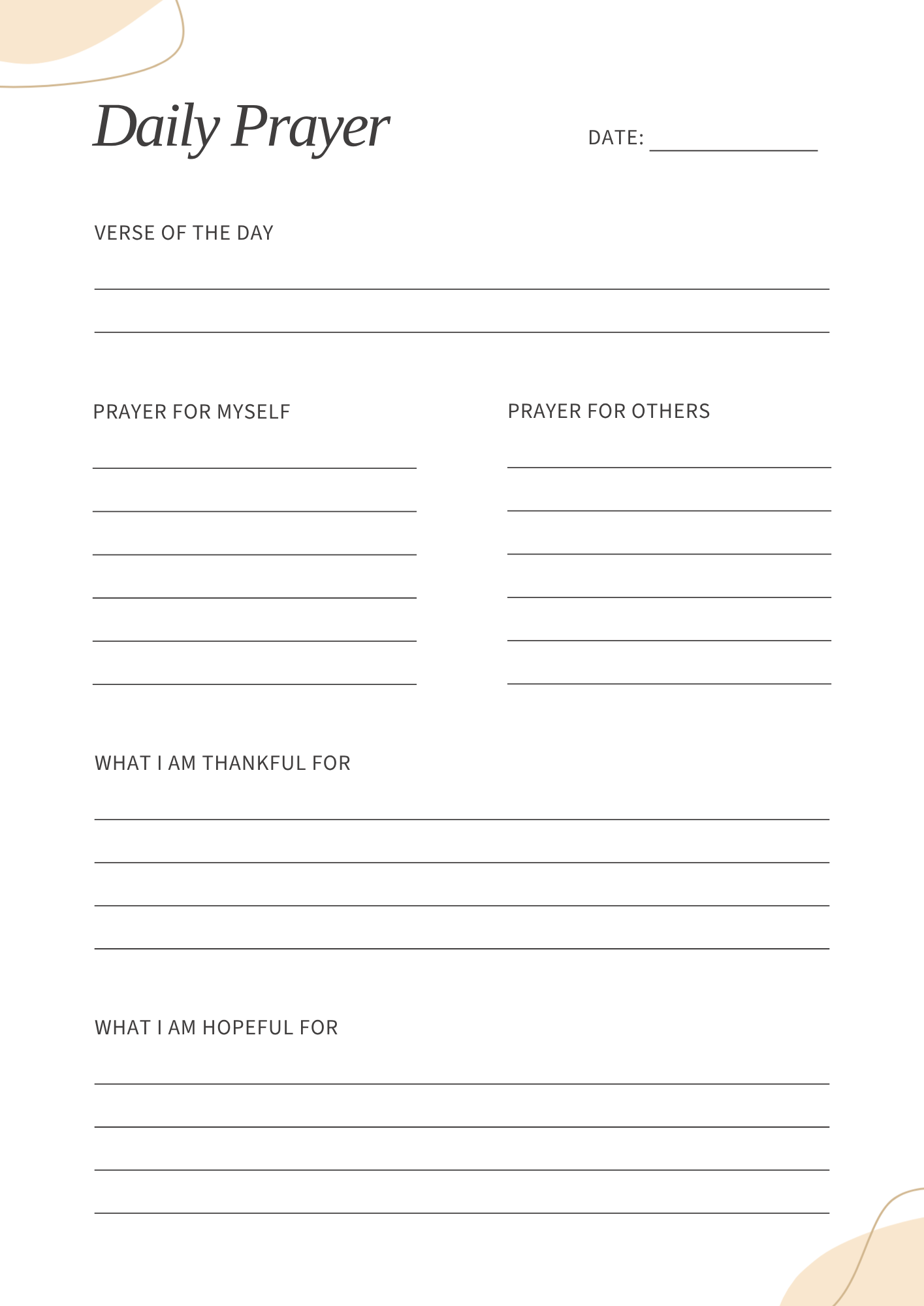 Prayer Journal