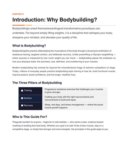 Body Building Guide
