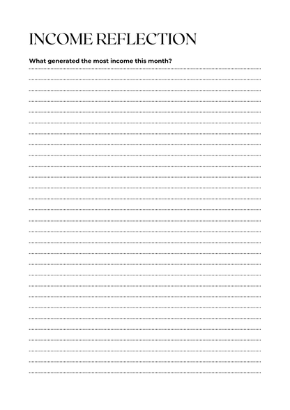 Monthly Income Tracker