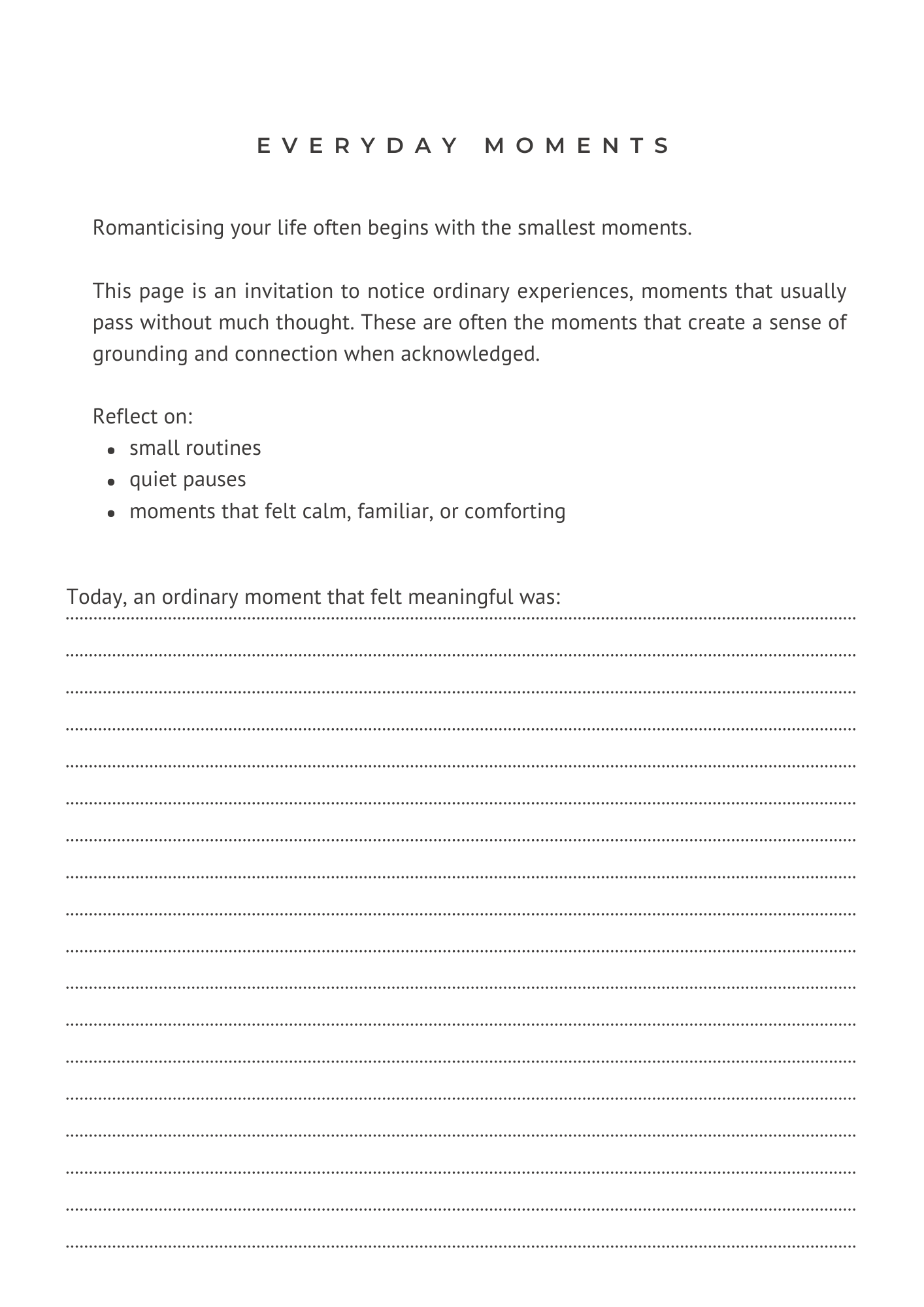 Romanticise Journal