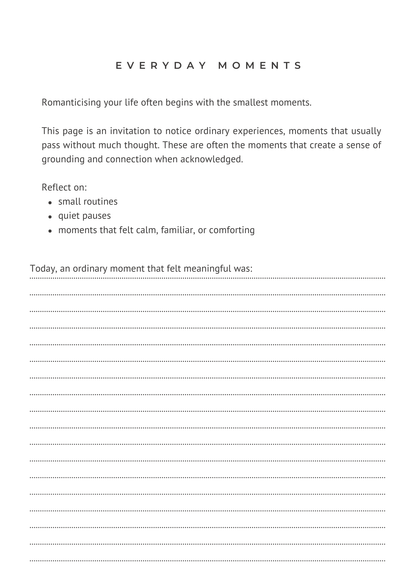 Romanticise Journal