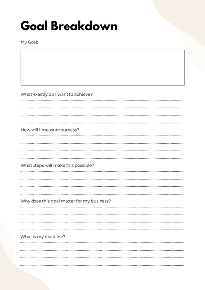 Business Goal Planner