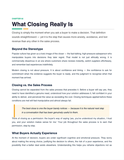 Art Of Closing eBook